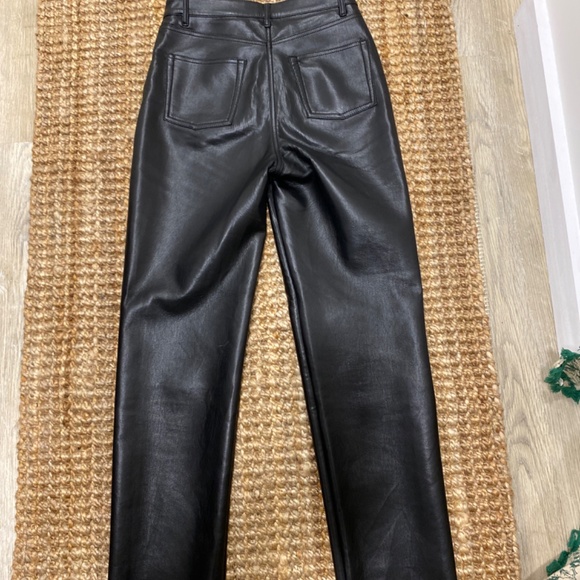 WILFRED Melina Pants Vegan Leather Straight Leg size 4 Regular - Picture 4 of 4